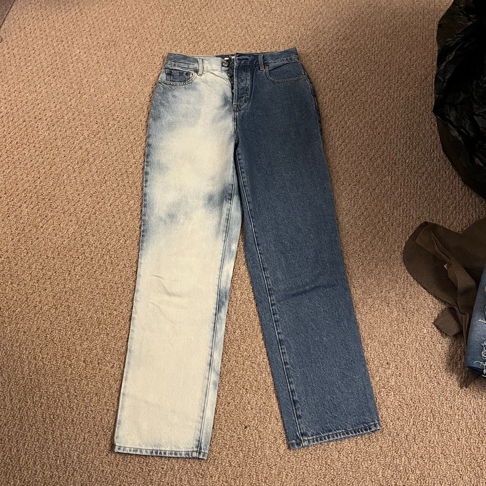 PacSun Two-Tone Straight Jeans